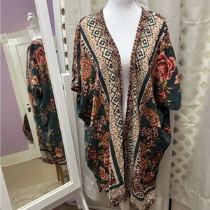 Angie Multicolor Floral Kimono